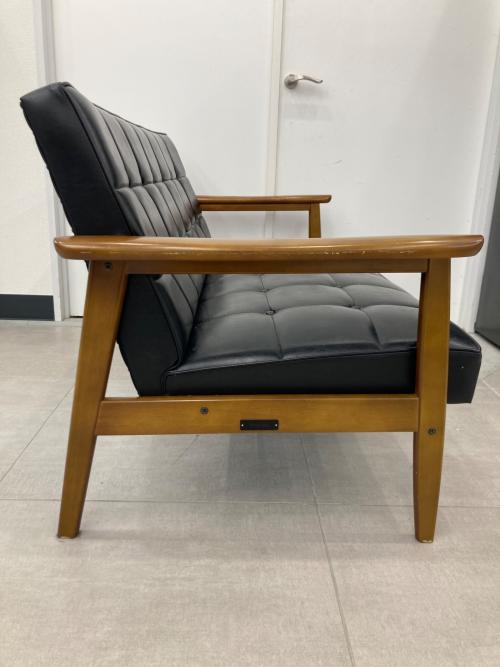 karimoku (カリモク) 2人掛けソファー ブラック×ブラウン Kチェア