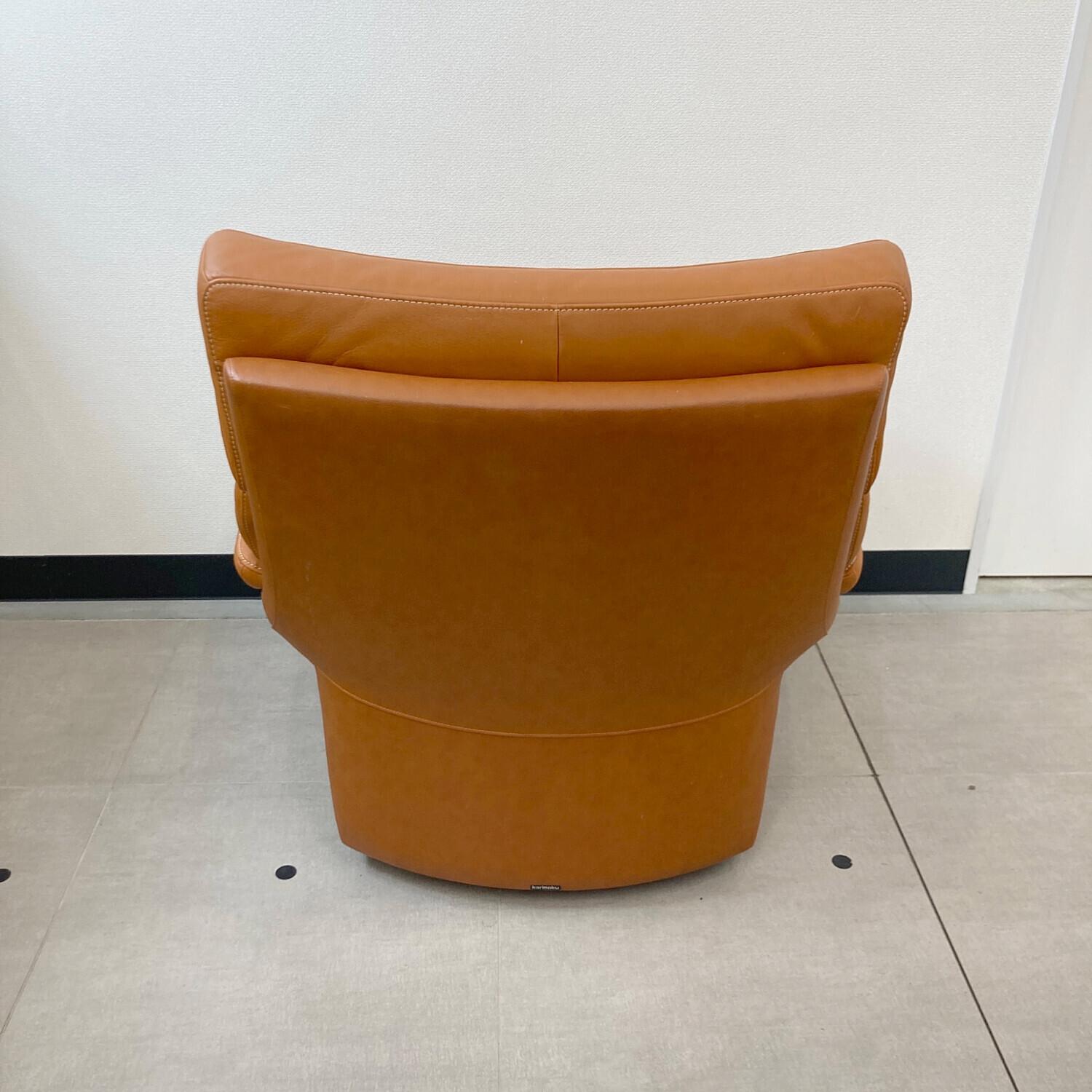 karimoku (カリモク) 1人掛けソファー ブラウン 253 オットマン付