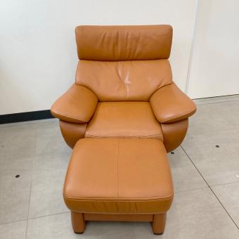 karimoku (カリモク) 1人掛けソファー ブラウン 253 オットマン付 ZT7307