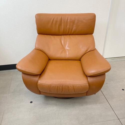 karimoku (カリモク) 1人掛けソファー ブラウン 253 オットマン付 ZT7307