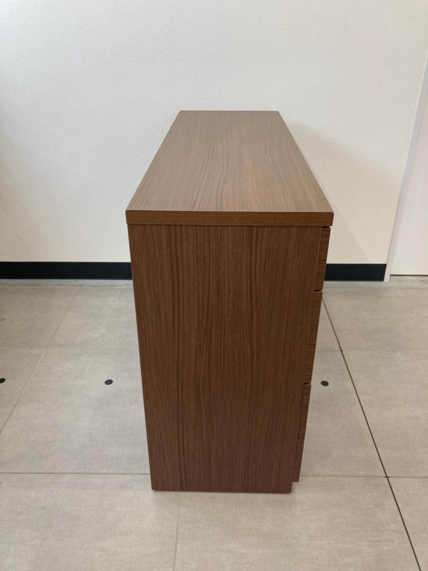 ニトリ キッチンカウンター ブラウン×ホワイト 221 引出付き エトナ