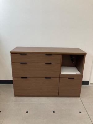 ニトリ キッチンカウンター ブラウン×ホワイト 221 引出付き エトナ