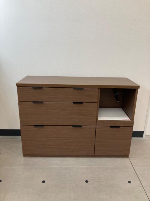 ニトリ キッチンカウンター ブラウン×ホワイト 221 引出付き エトナ