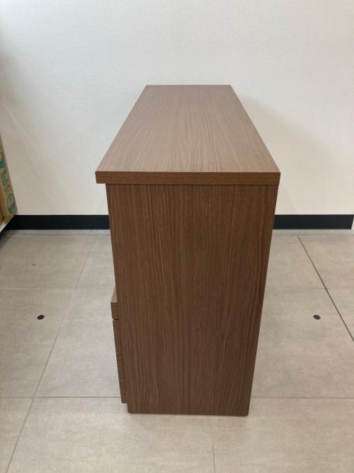 ニトリ キッチンカウンター ブラウン×ホワイト 221 引出付き エトナ