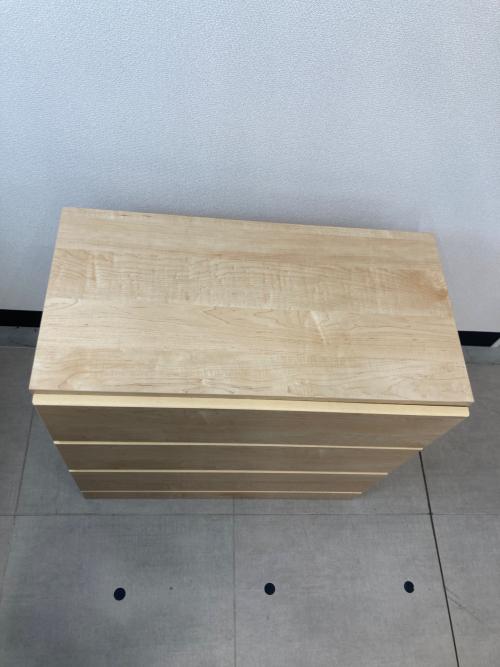 ナフコ 3段チェスト ナチュラル 3段 Nチェリー80-5