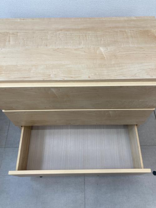 ナフコ 3段チェスト ナチュラル 3段 Nチェリー80-5