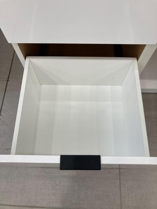 ニトリ キッチンカウンター ホワイト×ブラック エトナ