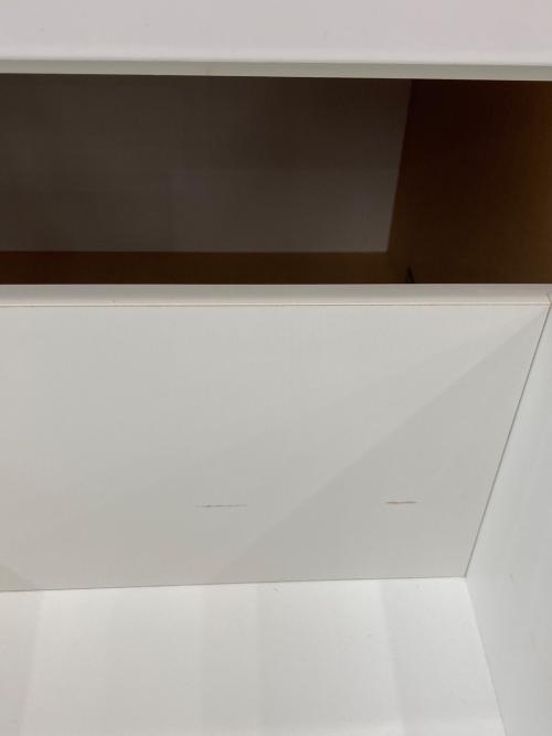 ニトリ キッチンカウンター ホワイト×ブラック エトナ