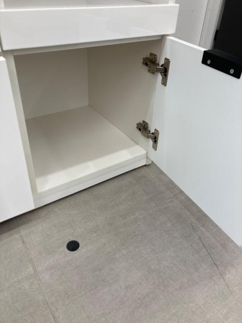 ニトリ キッチンカウンター ホワイト×ブラック エトナ