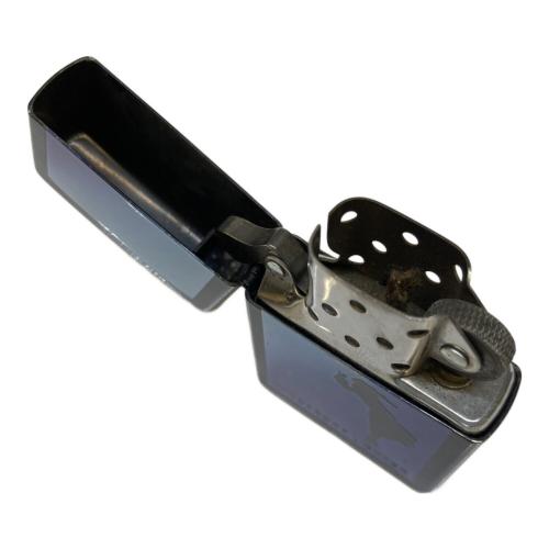 ZIPPO ブラック×ブルー はがれ有 2001年製