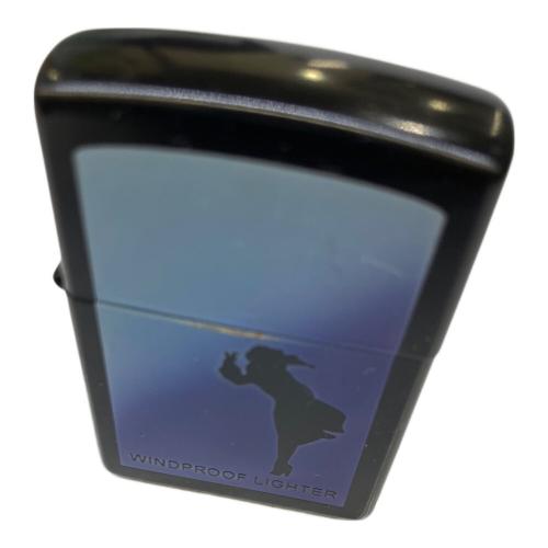 ZIPPO ブラック×ブルー はがれ有 2001年製