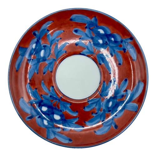 源右衛門窯 (ゲンエモンガマ) カップ&ソーサー　赤濃牡丹絵