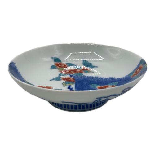 鍋島焼 飾り皿　未使用品　紫垣椿文