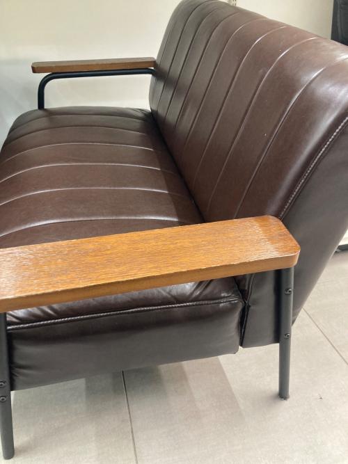 ニトリ 2人掛けソファー 151 ブラウン ステイン