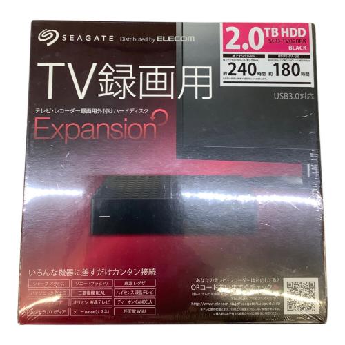 ELECOM (エレコム) テレビ・レコーダー録画用外付けハードディスク  SGD-TV020BK 2015年ﾓﾃﾞﾙ