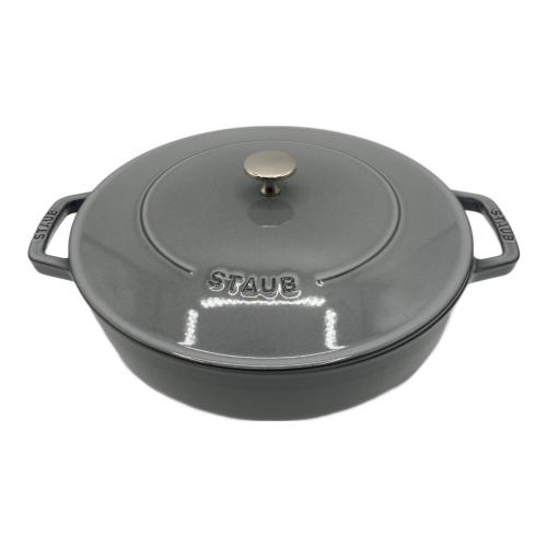 Staub (ストウブ) 両手鍋 SIZE 28cm グレー ブレイザーソテーパン