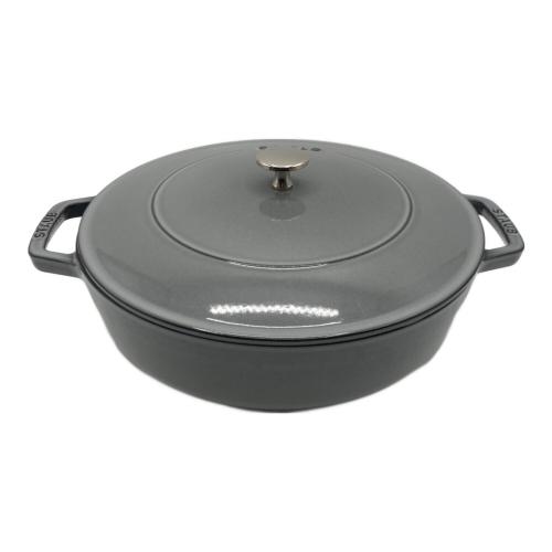 Staub (ストウブ) 両手鍋 SIZE 28cm グレー ブレイザーソテーパン