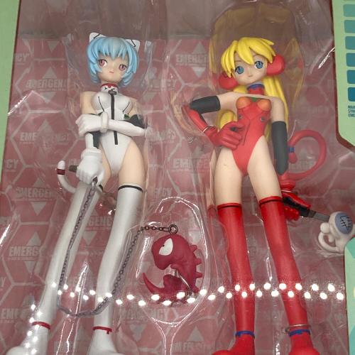 ネコミミ綾波＆モンキーアスカ フィギュア 新世紀エヴァンゲリオン ぐりむろっく