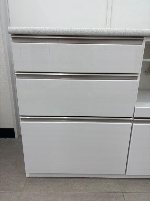 ニトリ キッチンカウンター ホワイト アルミナ2100CTWH