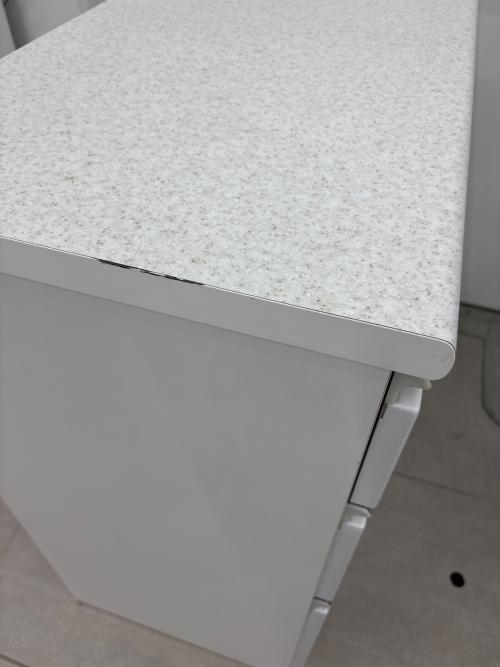 ニトリ キッチンカウンター ホワイト アルミナ2100CTWH