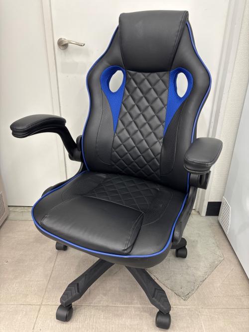 不二貿易 (フジボウエキ) ゲーミングチェア YF-0291B ブラック×ブルー