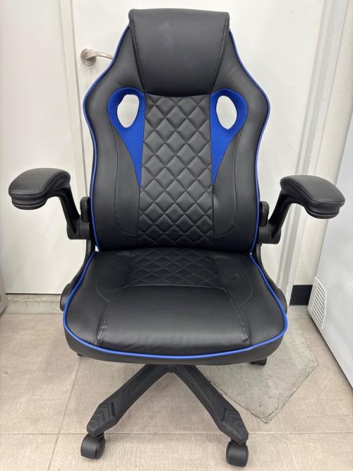 不二貿易 (フジボウエキ) ゲーミングチェア YF-0291B ブラック×ブルー