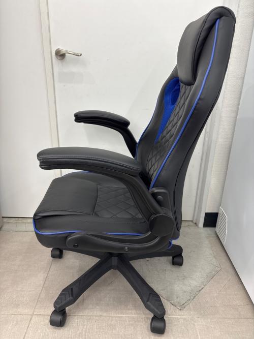 不二貿易 (フジボウエキ) ゲーミングチェア YF-0291B ブラック×ブルー