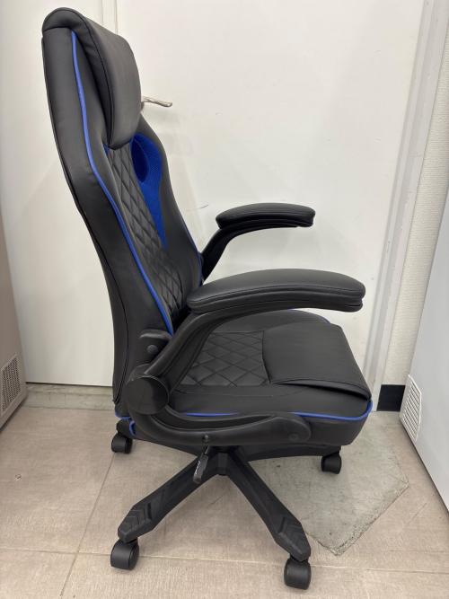 不二貿易 (フジボウエキ) ゲーミングチェア YF-0291B ブラック×ブルー