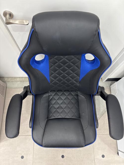 不二貿易 (フジボウエキ) ゲーミングチェア YF-0291B ブラック×ブルー