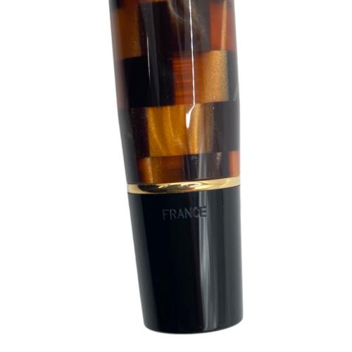 PARKER (パーカー) 万年筆 ペン先18K 750表記 インク無し  ブラウン デュオフォールドセンテニアルチェックアンバーGT