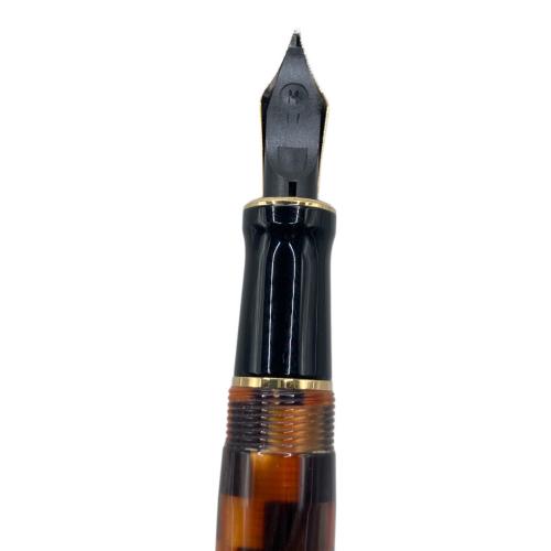 PARKER (パーカー) 万年筆 ペン先18K 750表記 インク無し  ブラウン デュオフォールドセンテニアルチェックアンバーGT