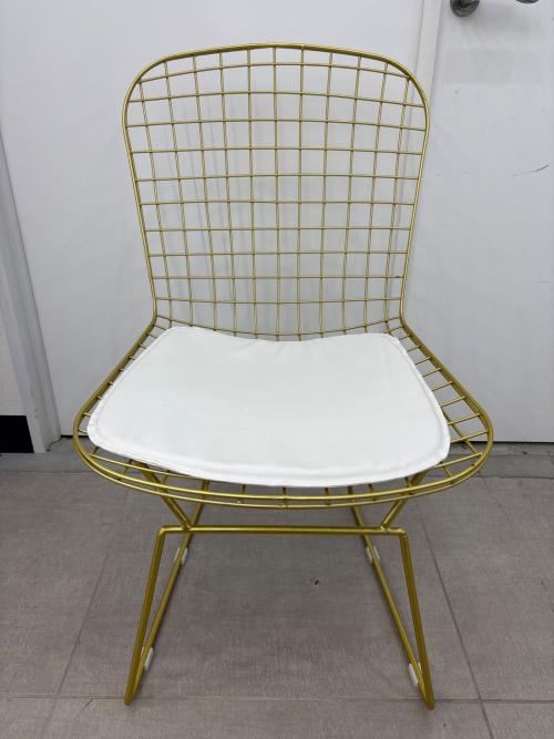 ダイニングチェアー ワイヤー ゴールド