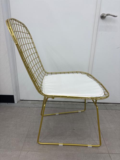 ダイニングチェアー ワイヤー ゴールド