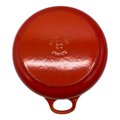 LE CREUSET (ルクルーゼ) 両手鍋 SIZE 20cm オレンジ ココット・ロンド