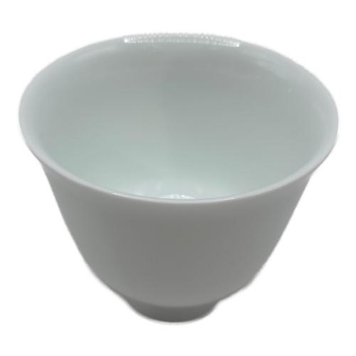 茶器 白磁彫文 井上萬二