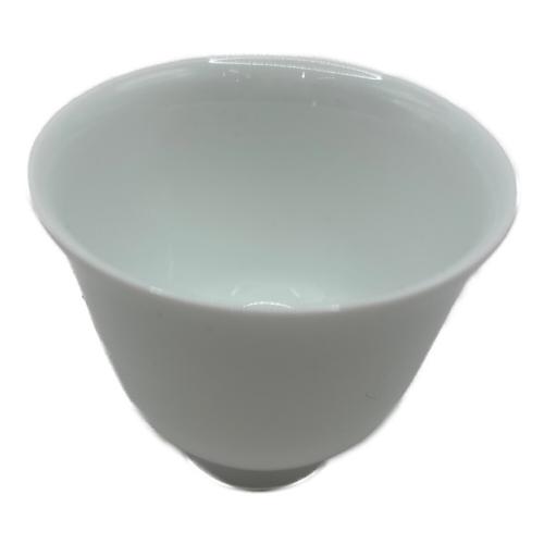 茶器 白磁彫文 井上萬二