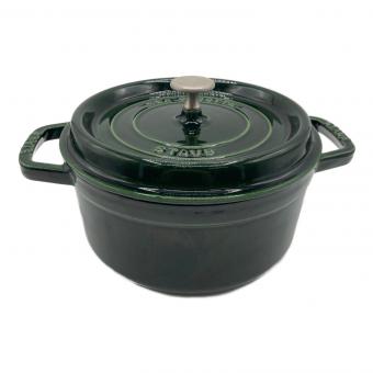 Staub (ストウブ) 両手鍋 グリーン ピコ・ココット・ラウンド