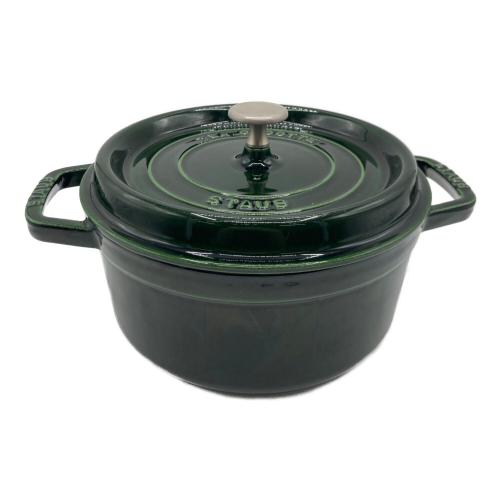 Staub (ストウブ) 両手鍋 グリーン ピコ・ココット・ラウンド