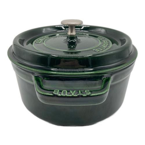 Staub (ストウブ) 両手鍋 グリーン ピコ・ココット・ラウンド