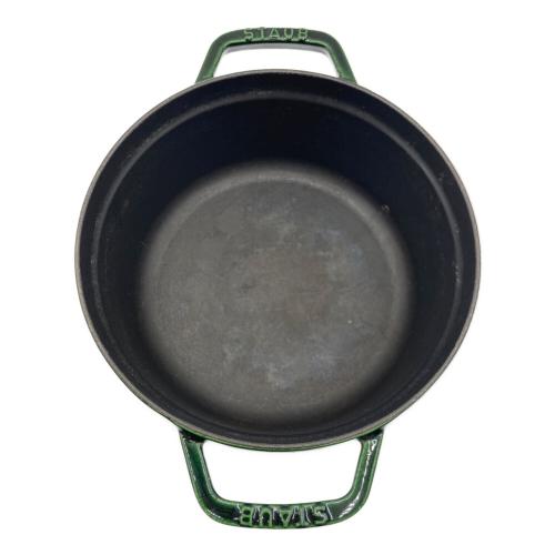 Staub (ストウブ) 両手鍋 グリーン ピコ・ココット・ラウンド