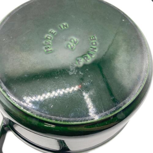 Staub (ストウブ) 両手鍋 グリーン ピコ・ココット・ラウンド