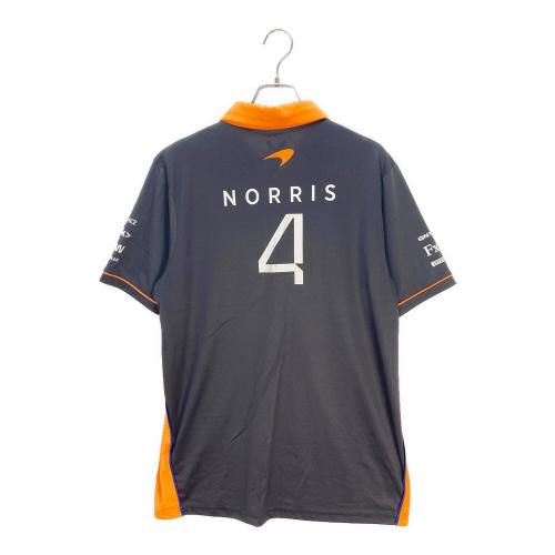 ゲームシャツ F1マクラーレン NORRIS 4 メンズ オレンジ×ブラック