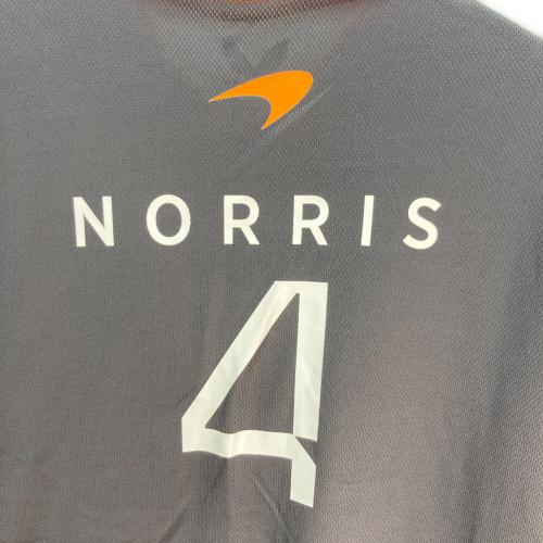 ゲームシャツ F1マクラーレン NORRIS 4 メンズ オレンジ×ブラック