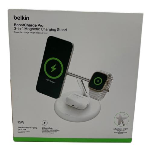 Belkin (ベルキン) ワイヤレス充電器 BoostCharge Pro 3-in1 Magnetic Charging Stand