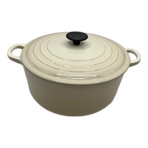 LE CREUSET (ルクルーゼ) 鍋 26cm ココット・ロンド アイボリー