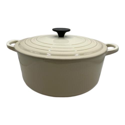 LE CREUSET (ルクルーゼ) 鍋 26cm ココット・ロンド アイボリー
