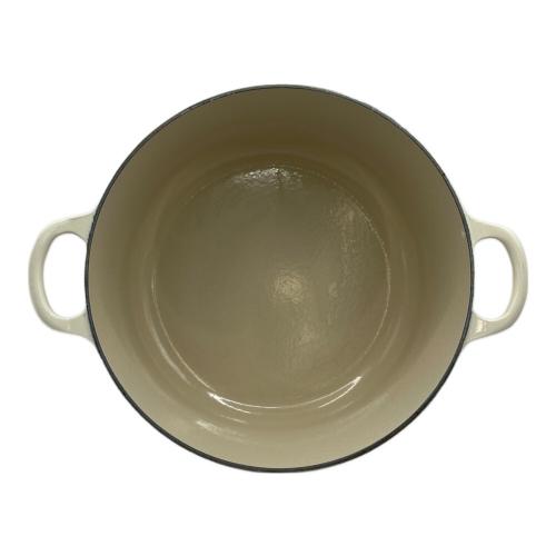 LE CREUSET (ルクルーゼ) 鍋 26cm ココット・ロンド アイボリー