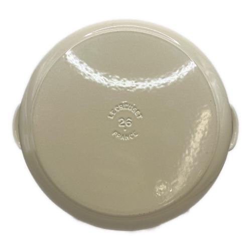 LE CREUSET (ルクルーゼ) 鍋 26cm ココット・ロンド アイボリー