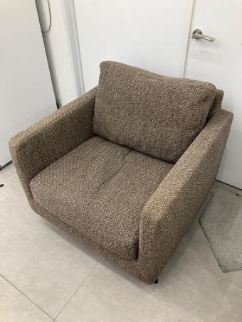 arflex (アルフレックス) 1人掛けソファー クッション付 ブラウン QUADRA MEDIUM