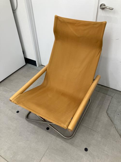 Nychair X (ニューチェア エックス) 折りたたみチェアー 紐欠品 キャメル×ナチュラル